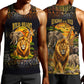 African Wildlife Heart Men Tank Top Safari Sunset Lion Elephant Giraffe Tribal Pattern