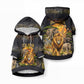 African Wildlife Heart Pet Hoodie Safari Sunset Lion Elephant Giraffe Tribal Pattern