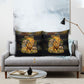 African Wildlife Heart Pillow Cover Safari Sunset Lion Elephant Giraffe Tribal Pattern