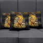 African Wildlife Heart Pillow Cover Safari Sunset Lion Elephant Giraffe Tribal Pattern