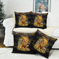African Wildlife Heart Pillow Cover Safari Sunset Lion Elephant Giraffe Tribal Pattern