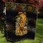 African Wildlife Heart Quilt Safari Sunset Lion Elephant Giraffe Tribal Pattern