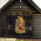 African Wildlife Heart Quilt Safari Sunset Lion Elephant Giraffe Tribal Pattern