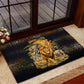 African Wildlife Heart Rubber Doormat Safari Sunset Lion Elephant Giraffe Tribal Pattern