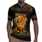 African Wildlife Heart Rugby Jersey Safari Sunset Lion Elephant Giraffe Tribal Pattern