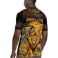 African Wildlife Heart Rugby Jersey Safari Sunset Lion Elephant Giraffe Tribal Pattern