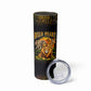 African Wildlife Heart Skinny Tumbler Safari Sunset Lion Elephant Giraffe Tribal Pattern