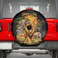 African Wildlife Heart Spare Tire Cover Safari Sunset Lion Elephant Giraffe Tribal Pattern