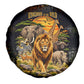 African Wildlife Heart Spare Tire Cover Safari Sunset Lion Elephant Giraffe Tribal Pattern