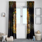 African Wildlife Heart Window Curtain Safari Sunset Lion Elephant Giraffe Tribal Pattern