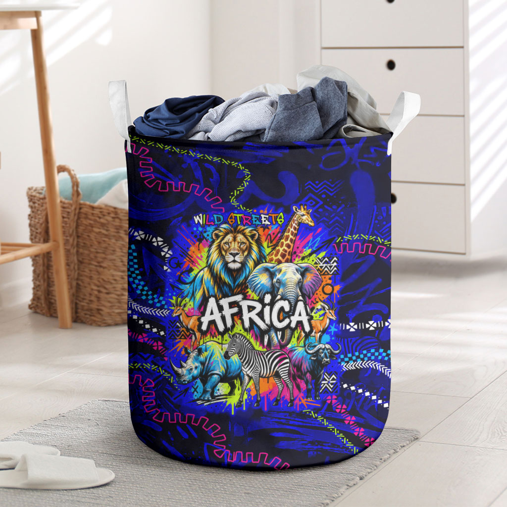 African Wildlife Born Wild Laundry Basket Colorful Graffiti Street Art ...