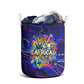 African Wildlife Born Wild Laundry Basket Colorful Graffiti Street Art - Tribal Safari Lion Elephant