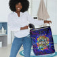 African Wildlife Born Wild Laundry Basket Colorful Graffiti Street Art - Tribal Safari Lion Elephant