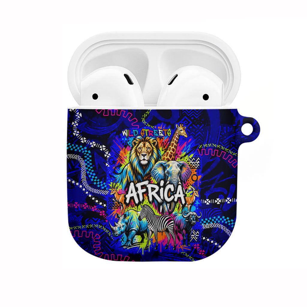African Wildlife Born Wild AirPods Case Colorful Graffiti Street Art ...