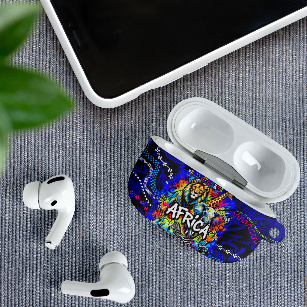 African Wildlife Born Wild AirPods Case Colorful Graffiti Street Art ...