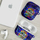 African Wildlife Born Wild AirPods Case Colorful Graffiti Street Art - Tribal Safari Lion Elephant