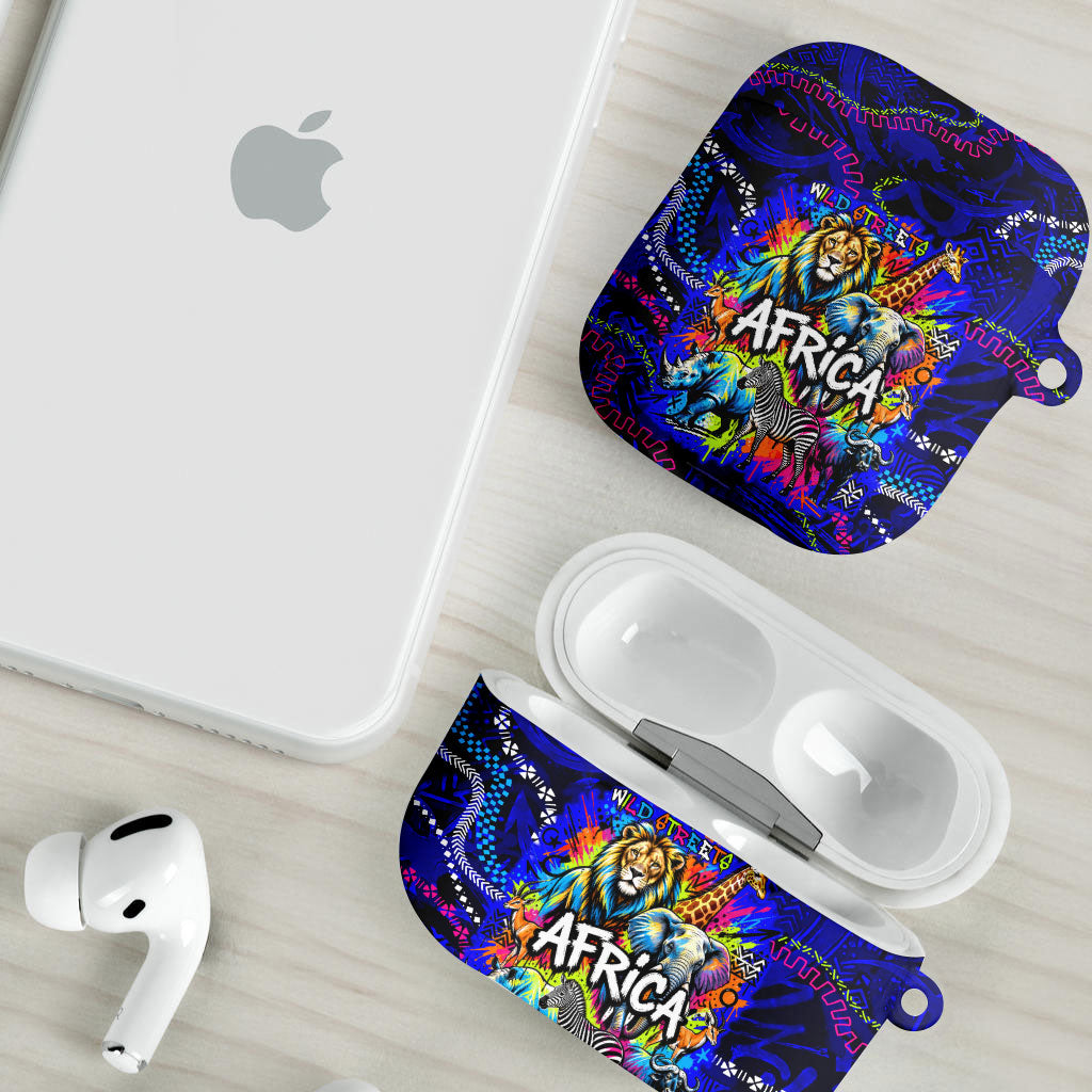 African Wildlife Born Wild AirPods Case Colorful Graffiti Street Art ...