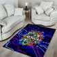 African Wildlife Born Wild Area Rug Colorful Graffiti Street Art - Tribal Safari Lion Elephant