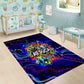 African Wildlife Born Wild Area Rug Colorful Graffiti Street Art - Tribal Safari Lion Elephant