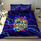 African Wildlife Born Wild Bedding Set Colorful Graffiti Street Art - Tribal Safari Lion Elephant