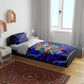 African Wildlife Born Wild Bedding Set Colorful Graffiti Street Art - Tribal Safari Lion Elephant