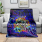 African Wildlife Born Wild Blanket Colorful Graffiti Street Art - Tribal Safari Lion Elephant