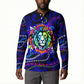 African Wildlife Born Wild Button Sweatshirt Colorful Graffiti Street Art - Tribal Safari Lion Elephant