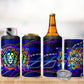 African Wildlife Born Wild 4 in 1 Can Cooler Tumbler Colorful Graffiti Street Art - Tribal Safari Lion Elephant