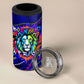 African Wildlife Born Wild 4 in 1 Can Cooler Tumbler Colorful Graffiti Street Art - Tribal Safari Lion Elephant