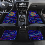 African Wildlife Born Wild Car Mats Colorful Graffiti Street Art - Tribal Safari Lion Elephant