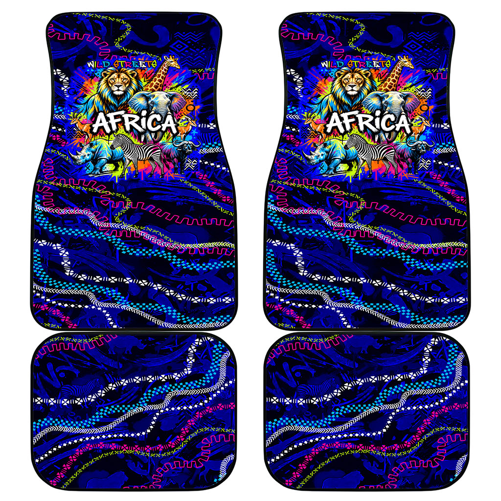 African Wildlife Born Wild Car Mats Colorful Graffiti Street Art ...