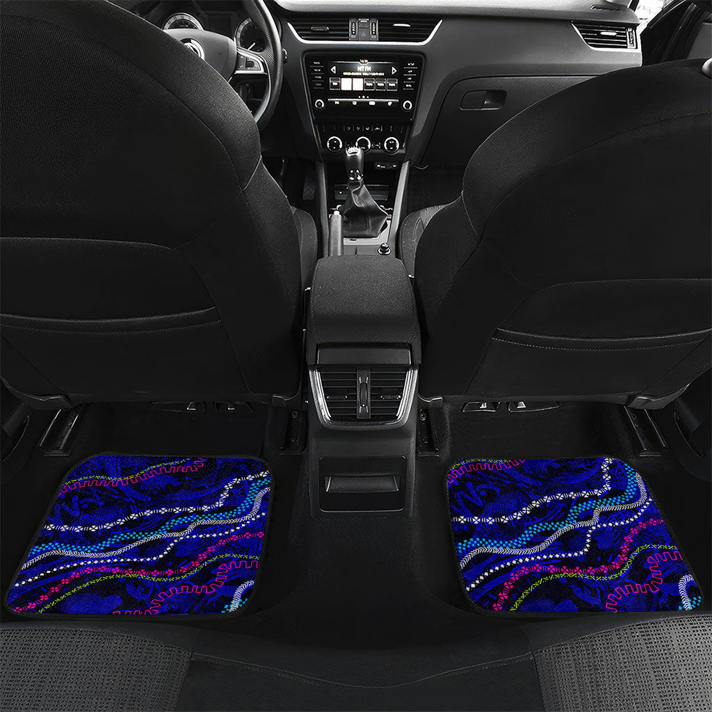 African Wildlife Born Wild Car Mats Colorful Graffiti Street Art - Tribal Safari Lion Elephant
