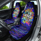 African Wildlife Born Wild Car Seat Cover Colorful Graffiti Street Art - Tribal Safari Lion Elephant