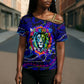 African Wildlife Born Wild Cross Shoulder Shirt Colorful Graffiti Street Art - Tribal Safari Lion Elephant
