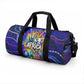 African Wildlife Born Wild Duffle Bag Colorful Graffiti Street Art - Tribal Safari Lion Elephant