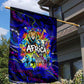 African Wildlife Born Wild Garden Flag Colorful Graffiti Street Art - Tribal Safari Lion Elephant