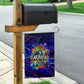 African Wildlife Born Wild Garden Flag Colorful Graffiti Street Art - Tribal Safari Lion Elephant