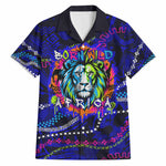 African Wildlife Born Wild Hawaiian Shirt Colorful Graffiti Street Art - Tribal Safari Lion Elephant