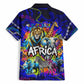African Wildlife Born Wild Hawaiian Shirt Colorful Graffiti Street Art - Tribal Safari Lion Elephant