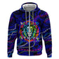 African Wildlife Born Wild Hoodie Colorful Graffiti Street Art - Tribal Safari Lion Elephant