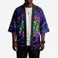 African Wildlife Born Wild Kimono Colorful Graffiti Street Art - Tribal Safari Lion Elephant