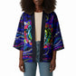 African Wildlife Born Wild Kimono Colorful Graffiti Street Art - Tribal Safari Lion Elephant