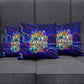 African Wildlife Born Wild Pillow Cover Colorful Graffiti Street Art - Tribal Safari Lion Elephant