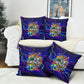 African Wildlife Born Wild Pillow Cover Colorful Graffiti Street Art - Tribal Safari Lion Elephant