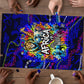 African Wildlife Born Wild Puzzle Colorful Graffiti Street Art - Tribal Safari Lion Elephant