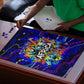 African Wildlife Born Wild Puzzle Colorful Graffiti Street Art - Tribal Safari Lion Elephant