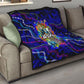 African Wildlife Born Wild Quilt Colorful Graffiti Street Art - Tribal Safari Lion Elephant
