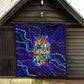 African Wildlife Born Wild Quilt Colorful Graffiti Street Art - Tribal Safari Lion Elephant