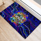 African Wildlife Born Wild Rubber Doormat Colorful Graffiti Street Art - Tribal Safari Lion Elephant
