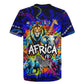 African Wildlife Born Wild Rugby Jersey Colorful Graffiti Street Art - Tribal Safari Lion Elephant